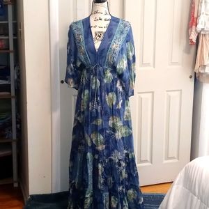 NWT. Long print dress